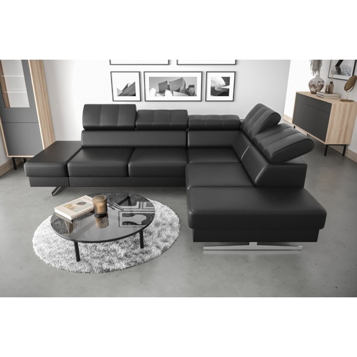 SOFÁ DE CANTO DE COURO EMPORIO 300 X 225 CM EM VÁRIAS CORES