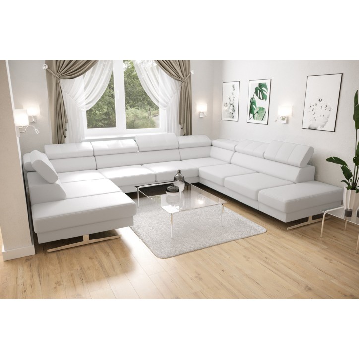Canapé d'angle en cuir EMPORIO MAX I 300 x 350 x 220 cm en plusieurs couleurs Canapé d'angle en cuir EMPORIO MAX I 300 x 350 x 220 cm en plusieurs couleurs