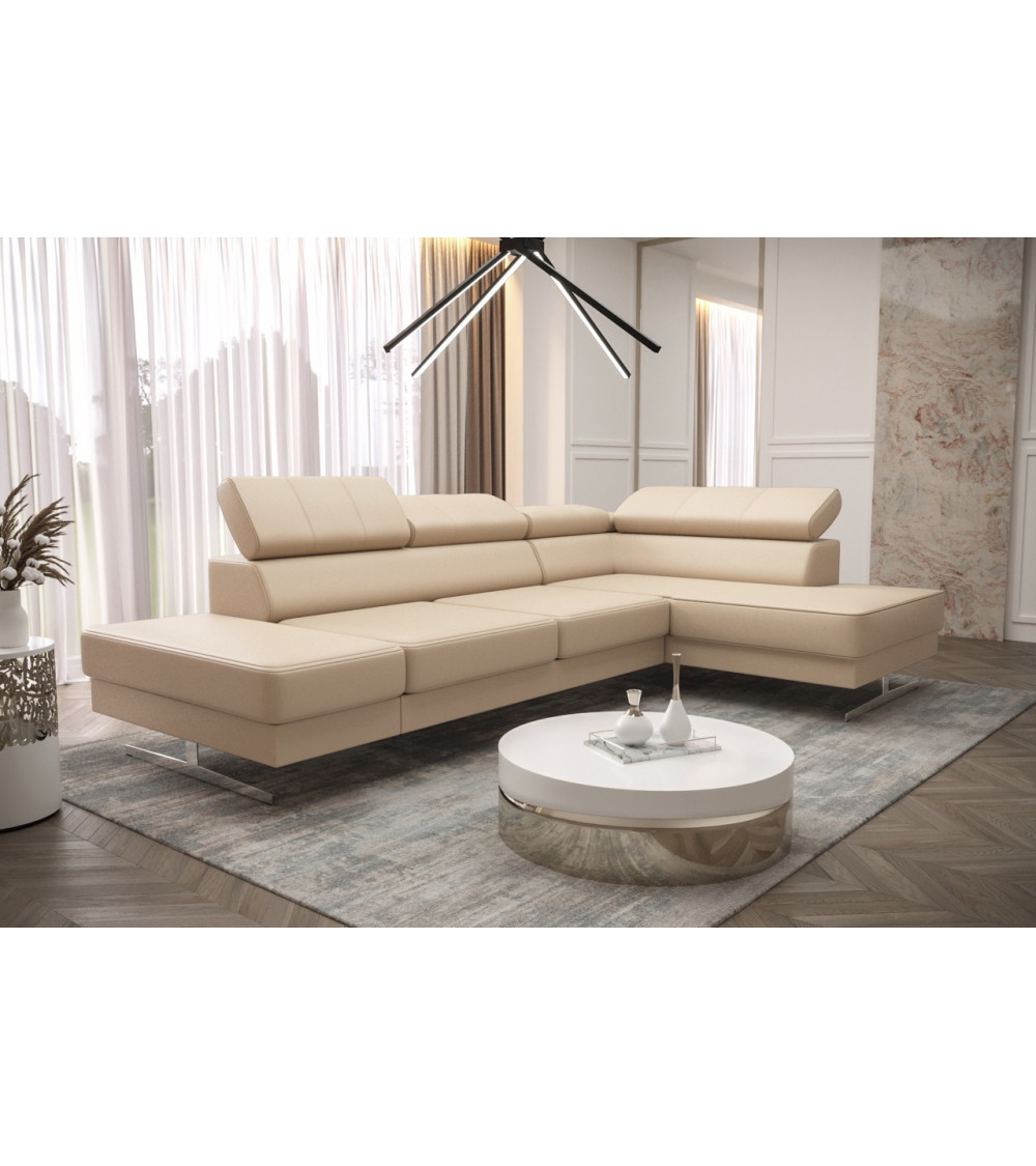 Canapé d'angle convertible ANDRE 202 x 85 cm en plusieurs couleurs