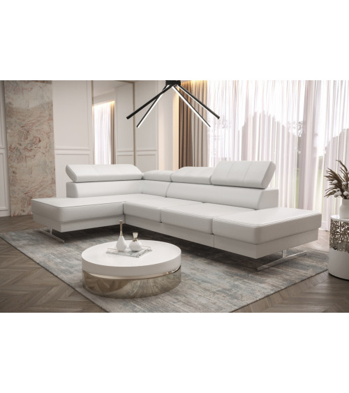 Canapé d'angle convertible ANDRE 202 x 85 cm en plusieurs couleurs