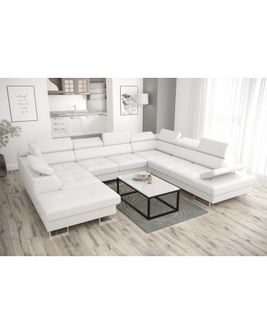 Canapé d'angle convertible ANDRE 202 x 85 cm en plusieurs couleurs