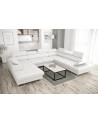 Canapé en U convertible en cuir GALAXY MAX I 280 x 350 x 225 cm en plusieurs couleurs