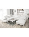 Sofá en U convertible de cuero GALAXY MAX I 280 x 350 x 225 cm en varios colores