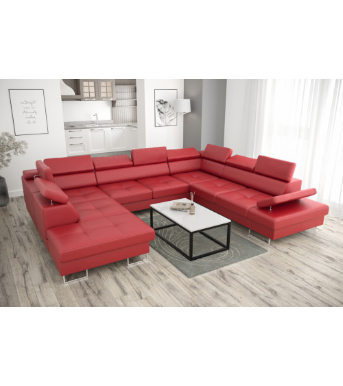 Canapé d'angle convertible ANDRE 202 x 85 cm en plusieurs couleurs