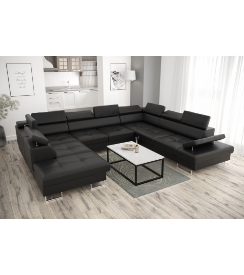 Canapé d'angle convertible ANDRE 202 x 85 cm en plusieurs couleurs