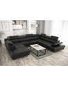 Sofá en U convertible de cuero GALAXY MAX I 280 x 350 x 225 cm en varios colores