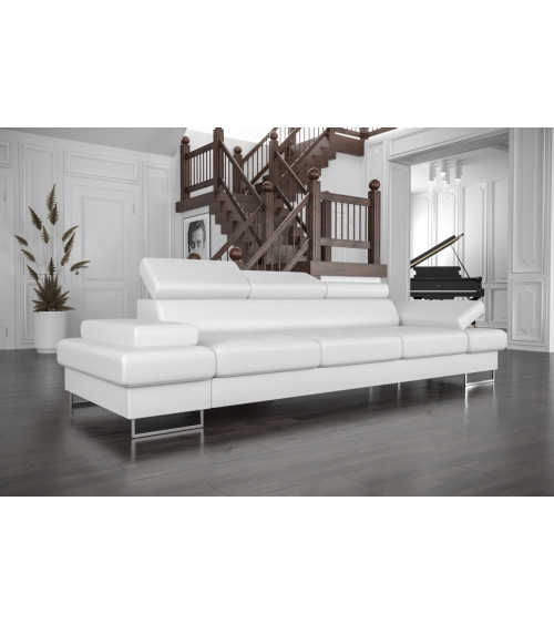 Canapé d'angle convertible ANDRE 202 x 85 cm en plusieurs couleurs