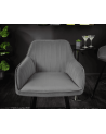 Chaise haute TURIN en velours gris argent
