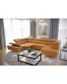 Sofá en U convertible de cuero GALAXY MAX II RELAX 215 x 350 x 170 cm en varios colores