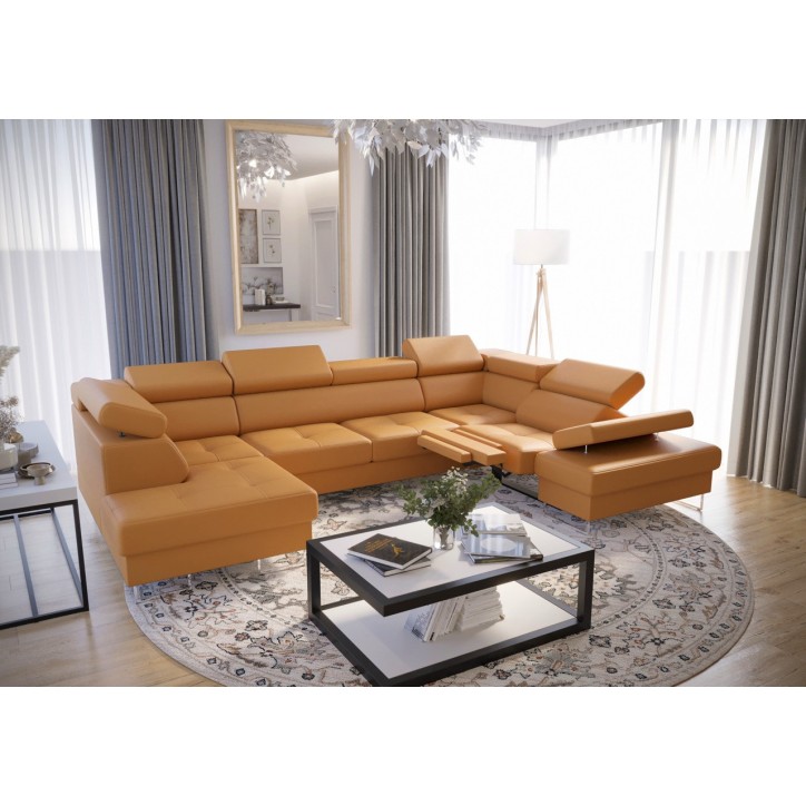 copy of Canapé d'angle reversible ANDRE 202 x 85 cm en plusieurs couleurs