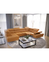 Sofá conversível de couro em forma de U GALAXY MAX II RELAX 215 x 350 x 170 cm em várias cores