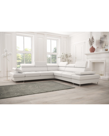Canapé d'angle convertible ANDRE 202 x 85 cm en plusieurs couleurs