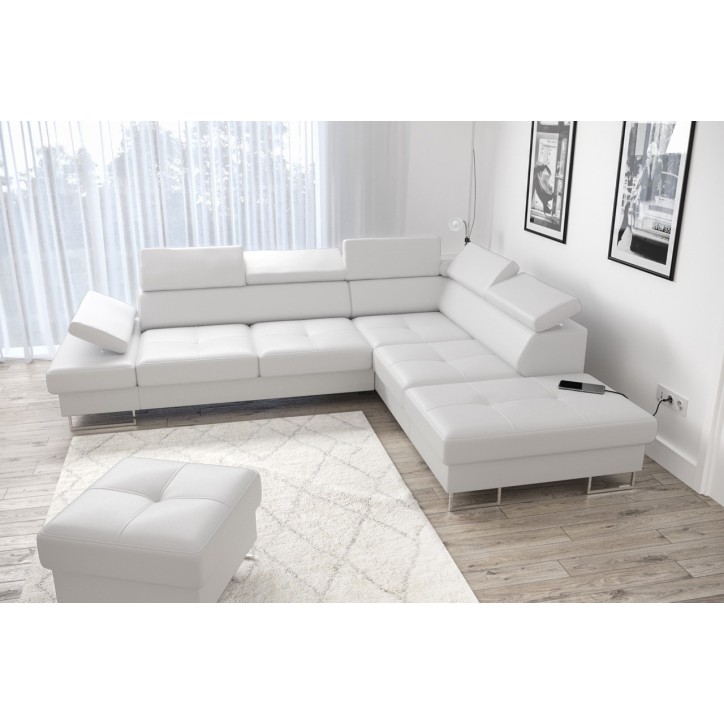 copy of Canapé d'angle reversible convertible ANDRE 202 x 85 cm en plusieurs couleurs