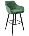 Chaise haute TURIN en velours vert émeraude