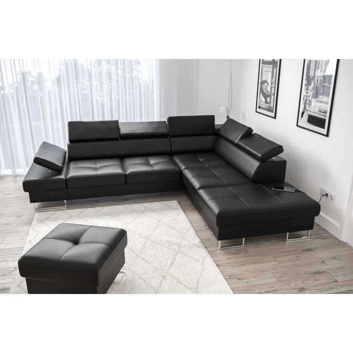 copy of Canapé d'angle reversible convertible ANDRE 202 x 85 cm en plusieurs couleurs