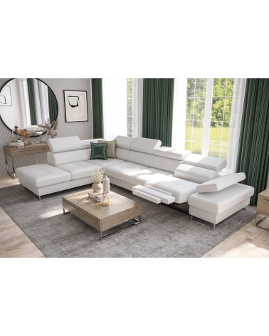 Canapé d'angle convertible ANDRE 202 x 85 cm en plusieurs couleurs