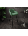 Chaise haute TURIN en velours vert émeraude