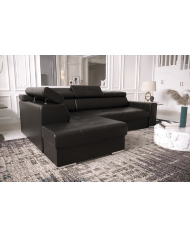 Canapé d'angle convertible ANDRE 202 x 85 cm en plusieurs couleurs