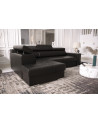 Canapé d'angle convertible en cuir MARGO I 265 × 185 cm en plusieurs couleurs