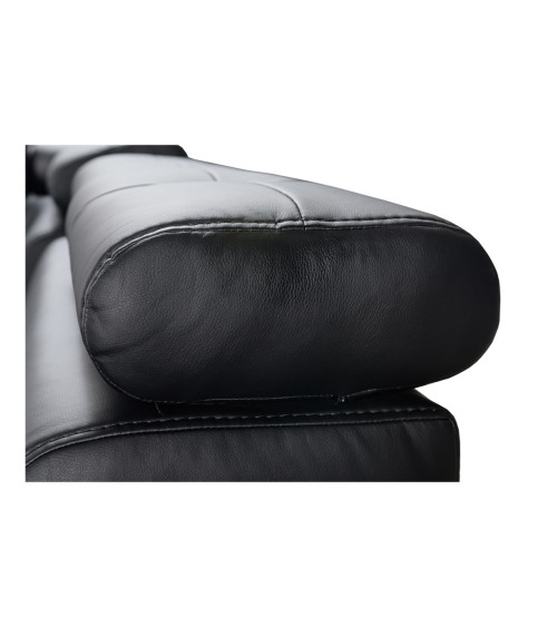Canapé d'angle convertible en cuir MARGO I 265 × 185 cm en plusieurs couleurs