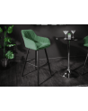 Chaise haute TURIN en velours vert émeraude
