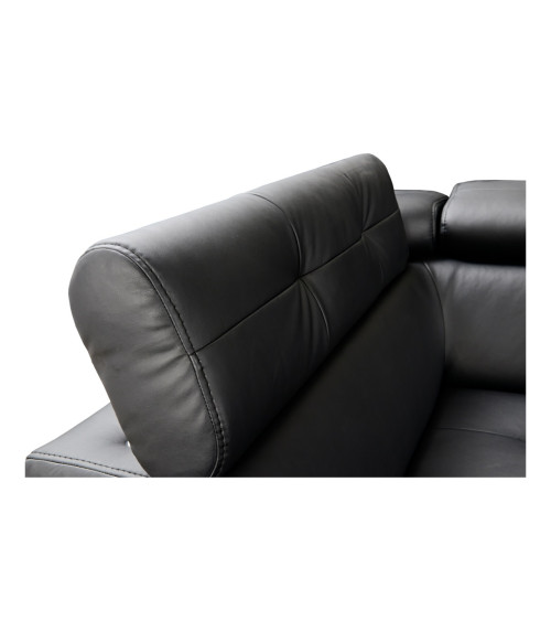 Canapé d'angle convertible en cuir MARGO I 265 × 185 cm en plusieurs couleurs