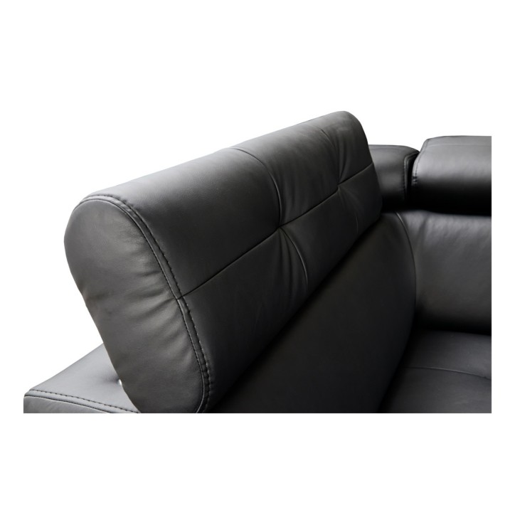 Canapé d'angle convertible en cuir MARGO I 265 × 185 cm en plusieurs couleurs