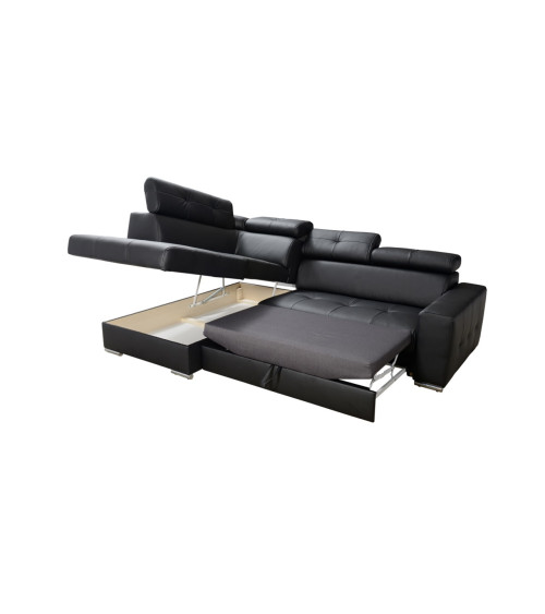 Canapé d'angle convertible ANDRE 202 x 85 cm en plusieurs couleurs