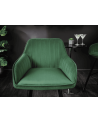Chaise haute TURIN en velours vert émeraude