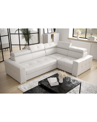 Canapé d'angle convertible ANDRE 202 x 85 cm en plusieurs couleurs