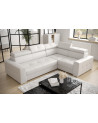 Canapé d'angle convertible en cuir MARGO II 270 × 197 cm en plusieurs couleurs