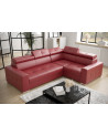 Sofá rinconera convertible de cuero MARGO II 270 × 197 cm en varios colores