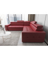 Sofá rinconera convertible de cuero MARGO MAX 265 × 265 cm en varios colores