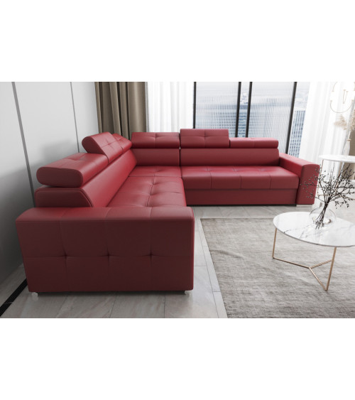 Canapé d'angle convertible ANDRE 202 x 85 cm en plusieurs couleurs