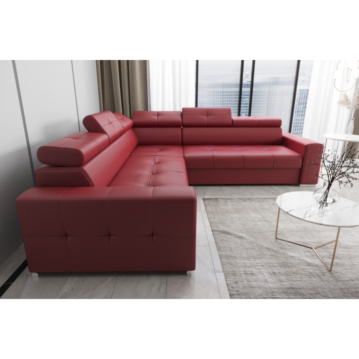 Sofá rinconera convertible de cuero MARGO MAX 265 × 265 cm en varios colores Sofá rinconera convertible de cuero MARGO MAX 265 × 265 cm en varios colores