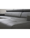 Canapé d'angle convertible en cuir MARGO 160 × 250 cm en plusieurs couleurs