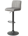 Tabouret de bar PORTLAND 88-109 cm en velours gris