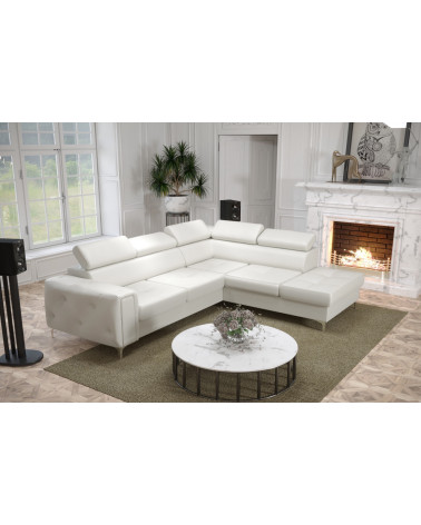 Divano angolare trasformabile in pelle ORION II 255 x 255 cm in vari colori