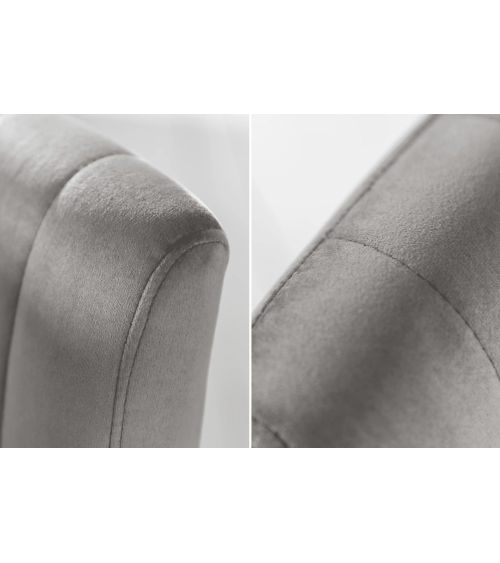 Tabouret de bar PORTLAND 88-109 cm en velours gris