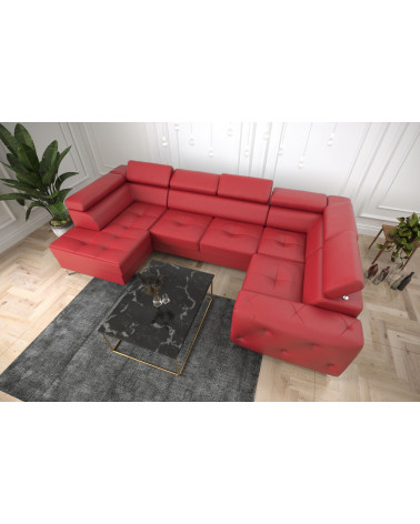 Canapé d'angle convertible ANDRE 202 x 85 cm en plusieurs couleurs