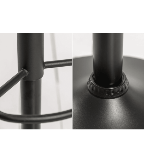 Tabouret de bar PORTLAND 88-109 cm en velours gris