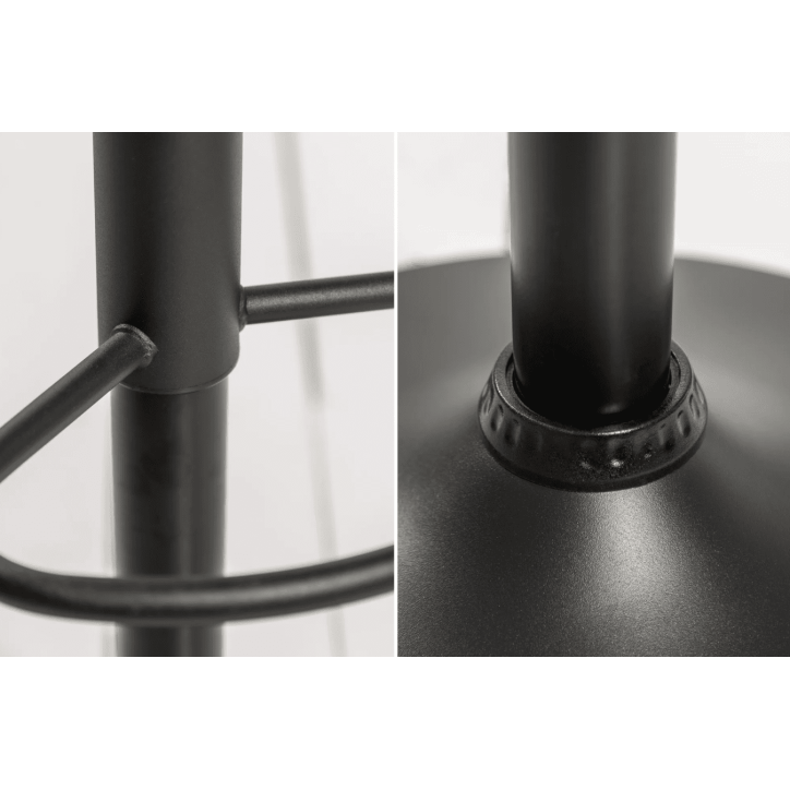 Tabouret de bar PORTLAND 88-109 cm en velours gris