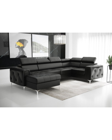 Canapé d'angle convertible ANDRE 202 x 85 cm en plusieurs couleurs