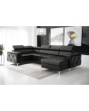 Sofá esquinero convertible de cuero ORION MAX III 165 x 320 x 190 cm en varios colores
