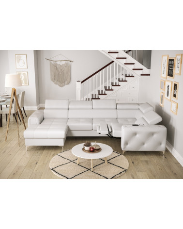Divano angolare trasformabile in pelle ORION MAX III RELAX 165 x 320 x 190 cm in vari colori
