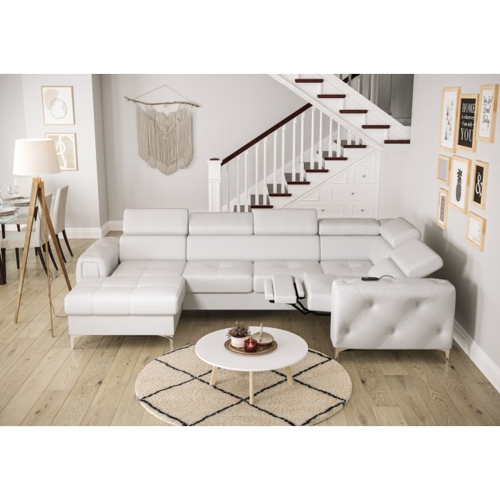 copy of Canapé d'angle reversible convertible ANDRE 202 x 85 cm en plusieurs couleurs