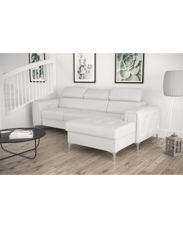 Canapé d'angle convertible ANDRE 202 x 85 cm en plusieurs couleurs
