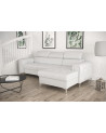 Canapé d'angle convertible en cuir ORION MINI 255 × 165 cm en plusieurs couleurs
