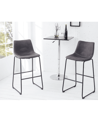 Chaise haute DJANGO gris vintage