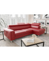 Canapé d'angle convertible en cuir ORION 255 × 170 cm en plusieurs couleurs